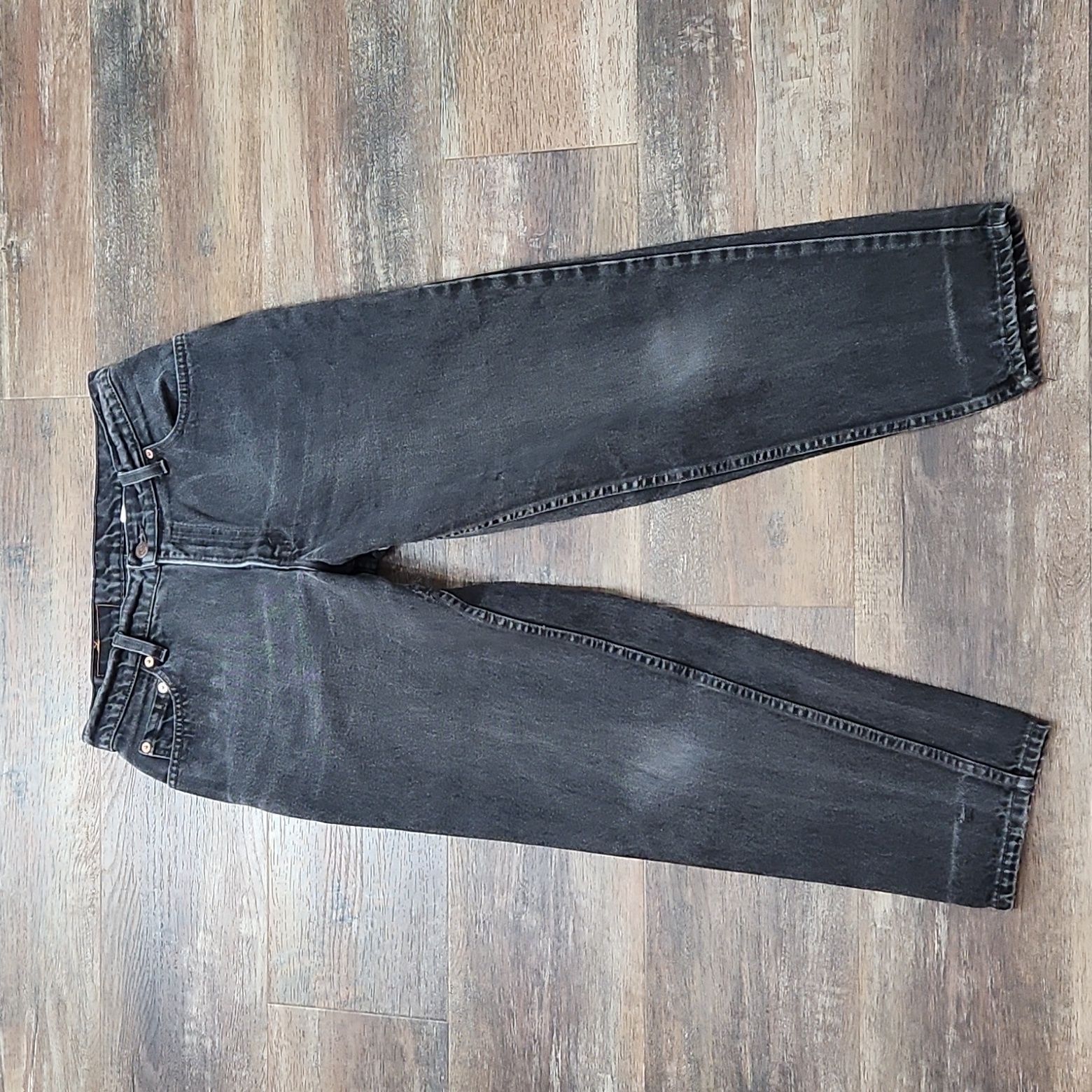 Vintage 90s Levi’s 550 Charcoal Relaxed Fit Tapered Leg Denim Jeans Size 12 P M